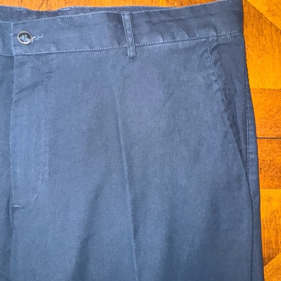 Tori Richard Mens Navy Flat Front Cotton Tencel Spandex Chino Pants 40 x 30 - Picture 4 of 9